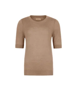 T-shirt girocollo lino e cotone