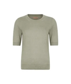 T-shirt girocollo lino e cotone
