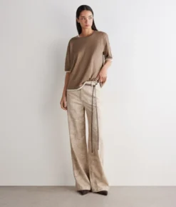 T-shirt over in Cashmere Silkfine