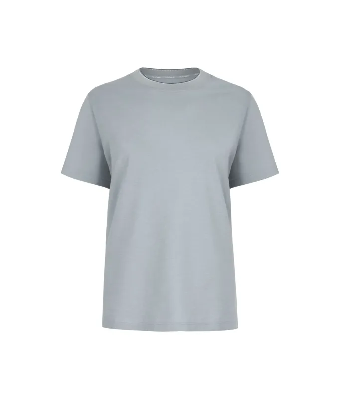 T-shirt piquet in cotone e seta